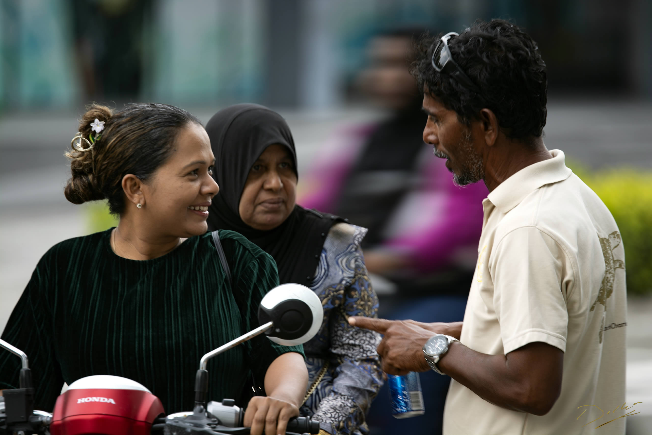 Scène de rue aux Maldives